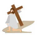 jesus christ falls first time - via crucis station