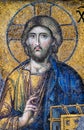 Jesus Christ Pantocrator in the Hagia Sophia, Istanbul. Royalty Free Stock Photo