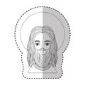 Jesus christ with halo character religious icon