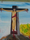 Jesus Christ hanging on cross