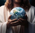 Jesus Embraces Earth, Offering Eternal Salvation