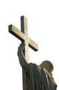 Jesus Christ holds passion cross Royalty Free Stock Photo