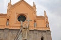 Jesus Christ holds passion cross marble statue in Gaeta, southern Italy Royalty Free Stock Photo