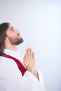 Jesus Christ looking up Royalty Free Stock Photo