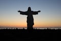 Jesus christ loves you - statue silhouette Royalty Free Stock Photo