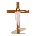 jesus christ nailed the cross - via crucis