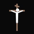 Jesus Christ from Nazareth is crucified on the Christian cross Royalty Free Stock Photo