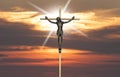 Jesus Christ passion on the cross Royalty Free Stock Photo