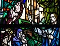 Jesus Christ preaching (stained glass window)