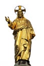 Jesus Christ sacred heart golden statue isolated Royalty Free Stock Photo