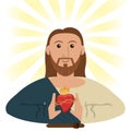 Jesus christ sacred heart spiritual symbol Royalty Free Stock Photo