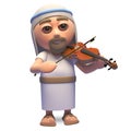 Jesus Christ the saviour playing the violin, 3d illustration