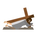 jesus christ second fall via crucis shadow