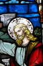 Jesus Christ in stained glass Royalty Free Stock Photo