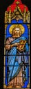 Jesus Christ Stained Glass  Saint Perpetue Church Nimes Gard France Royalty Free Stock Photo