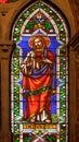 Jesus Christ, stained glass window in the Basilica di Santa Croce in Florence Royalty Free Stock Photo