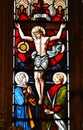 Jesus Christ on stained glass window Royalty Free Stock Photo