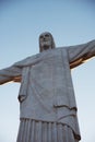 Jesus christ, statue and art deco sculpture for travel and christian faith for art or religion journey. Hands, history