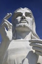 Jesus Christ statue in Havana against blue sky Royalty Free Stock Photo