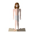 jesus christ stripped robes shadow Royalty Free Stock Photo