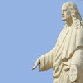 Jesus Christ The Teacher (statue On A Blue Background)