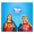 Jesus Christ and the Virgin Mary Royalty Free Stock Photo