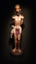 Jesus Christ wooden statue with blood dripping