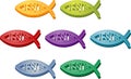 Jesus Christian fish symbol Royalty Free Stock Photo