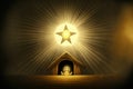 Jesus Christs manger has a star