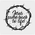 Jesus come back to life crown of thorns