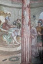 Jesus condemned to death, Pontius Pilate washed his hands, fresco on the ceiling of the Saint John the Baptist church in Zagreb Royalty Free Stock Photo