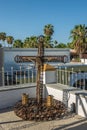 Jesus on cross artwork, Mission Church, San Jose del Cabo Centro, Mexico Royalty Free Stock Photo