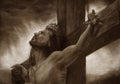 Jesus on the cross calvary Royalty Free Stock Photo
