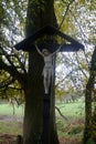 Jesus on the cross in the landscapes in and around Gooik, Pajottenland