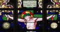 Jesus on the Cross - Stained Glass Royalty Free Stock Photo