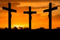 Jesus and crosses
