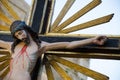 Jesus crucified statue during procession Royalty Free Stock Photo