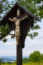 jesus crucifix on wayside Royalty Free Stock Photo