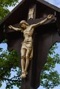 jesus crucifix on wayside Royalty Free Stock Photo