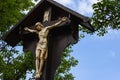 jesus crucifix on wayside Royalty Free Stock Photo