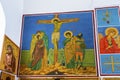 Jesus Crucifixion Frescos Saint George`s Church Madaba Jordan Royalty Free Stock Photo