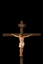 Jesus Crucifixion, isolated on black Royalty Free Stock Photo