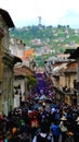 A religion procession in Quito