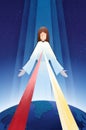 Jesus Divine Mercy love the earth protect the earth Jesus grace merciful and compassion Royalty Free Stock Photo