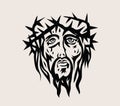 Jesus Face Art vector