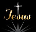 Jesus Fancy Text Royalty Free Stock Photo