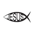 Jesus Fish, Christian Ichthys Fish symbol icon