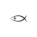 Jesus Fish, Christian Ichthys Fish symbol icon