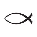 Jesus Fish icon, Christian Ichthys Fish symbol