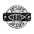 Jesus fish rubber stamp Royalty Free Stock Photo